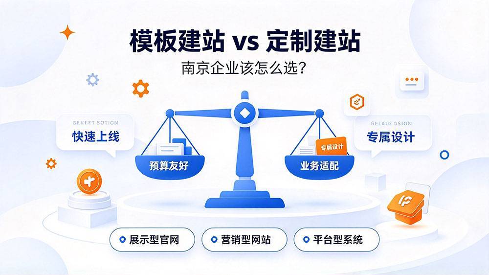 南京网站建设模板和定制哪个好?六大维度对比与选择指南 南京网站建设模板和定制哪个好?六大维度对比与选择指南