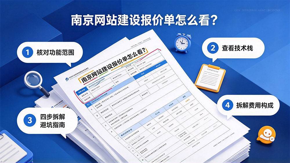 南京网站建设报价单怎么看?四步拆解技术参数与售后条款避坑指南 南京网站建设报价单怎么看?四步拆解技术参数与售后条款避坑指南