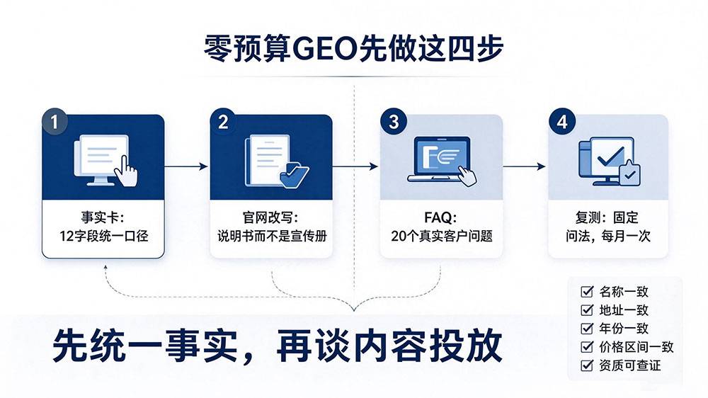 零预算GEO先做这四步 零预算GEO先做这四步