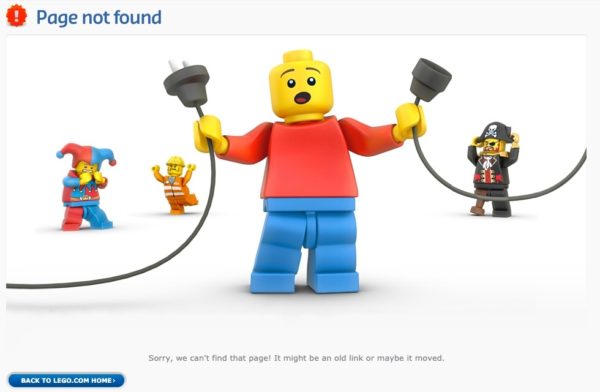 糟糕的404 Not Found页面的示例
